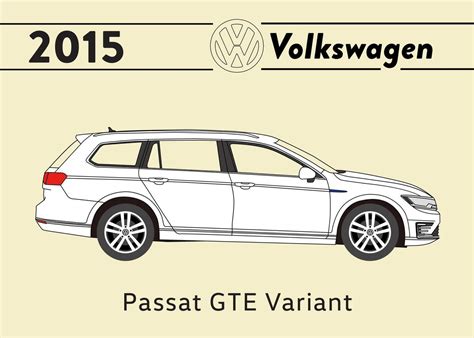 2015 Vw Passat Gte Variant Car Poster Art 45546403 Vector Art At Vecteezy