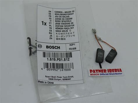 Pièce détachée d'origine BOSCH 1619P01812 | Jeu de brosses pour PWS 650 ...
