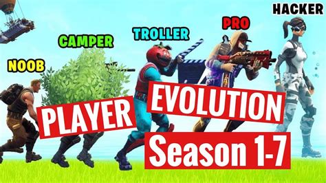 Evolution Of Fortnite Playersseason 1 7 Youtube