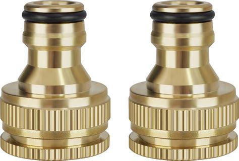 Hydrogarden 2 Pc Brass Universal Tap Connector 1 2 Inch And 3 4 Inch 2