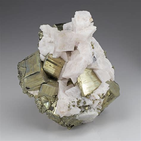 Pyrite With Calcite Minerals For Sale 8121180