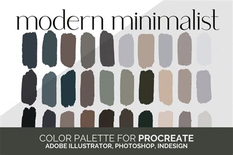 Modern Minimalist Color Palette For Procreate And Adobe