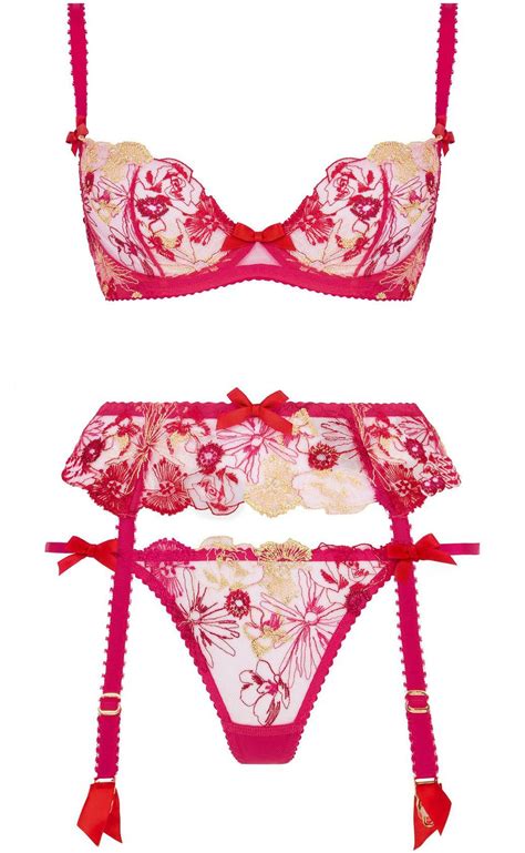 Marty Simone Luxury Lingerie Agent Provocateur Zuri In Fuchsia