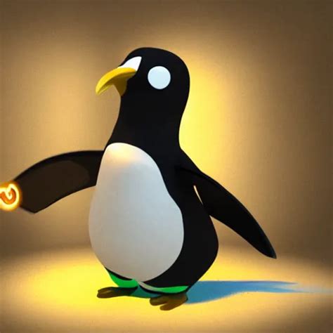 A Wizard Penguin Casting A Spell Digital Art Stable Diffusion