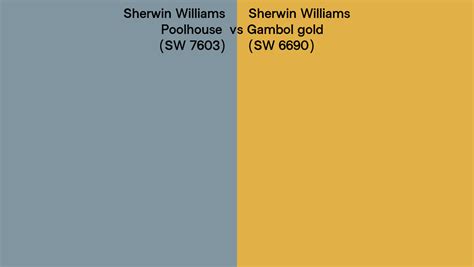 Sherwin Williams Poolhouse Vs Gambol Gold Side By Side Comparison