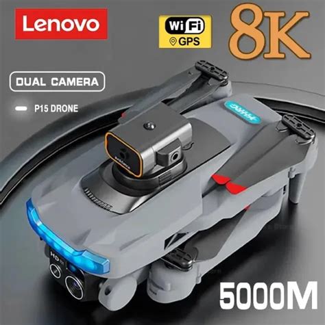 Lenovo P15 Pro Max Drone Motor Sem Escova Dual 8K Profissional GPS WiFi