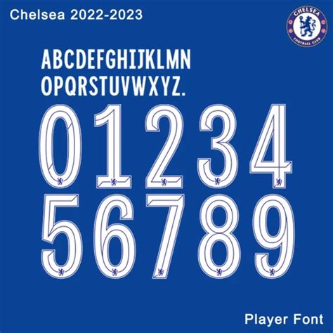 Chelsea 2022 23 Kits Font Player Font