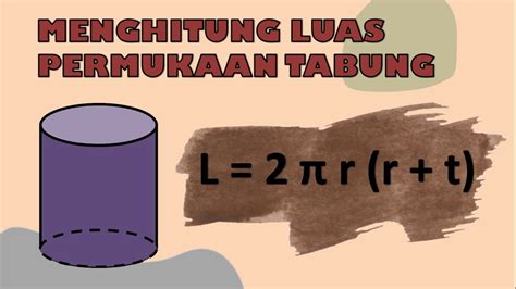 Menghitung Luas Permukaan Tabung Materi Matematika Kelas 6 Sd Youtube