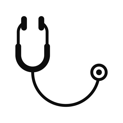 Black Stethoscope Silhouette 41734519 Png