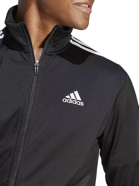 Adidas Herren Trainingsanzug Sportswear Basic Streifen Tricot Schwarz