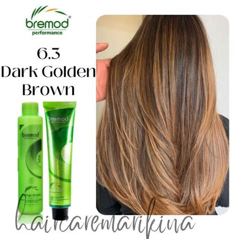 6 3 DARK GOLDEN BROWN Bremod Hair Color With Oxidizer Set Shopee