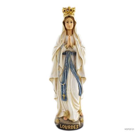 Jual Patung Kayu Maria Lourdes Mahkota 30cm Italy Katolik Shopee