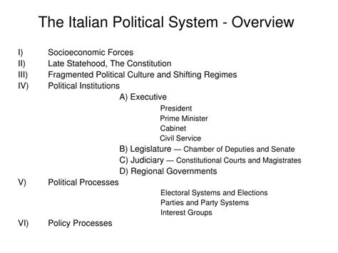 Ppt The Italian Political System Overview Powerpoint Presentation