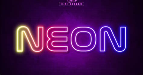 Neon Light - Editable Text Effect, Font Style by designvectx on Envato ...