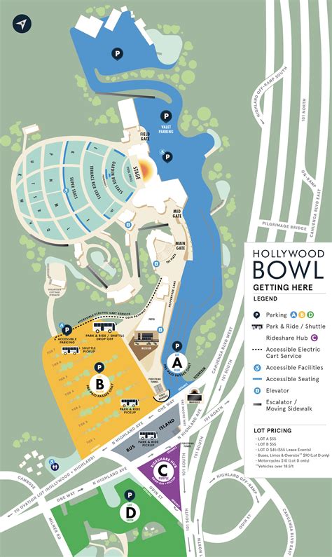 Hollywood Bowl Parking Map - Hollywood Bowl Tips