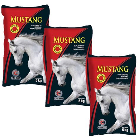 Kit 3 Sal Mineral Para Equinos Probiótico Mustang 5kg Submarino