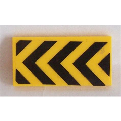 Lego Tile 2 X 4 With Black And Yellow Chevrons Sticker 87079 Brick Owl Lego Marketplace