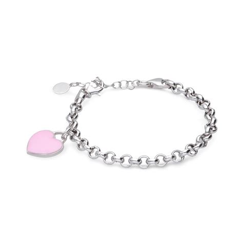 Bracciale In Argento Con Cuore Rosa Alfieri St John Luxury Zone