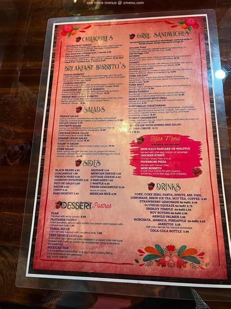 Online Menu Of Fridas Brunch And Cantina Restaurant Grants Pass Oregon