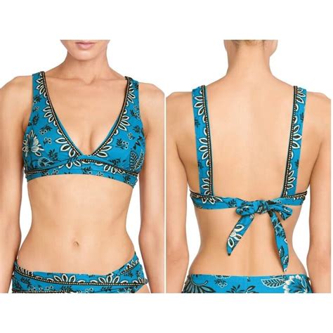 Robin Piccone Apollonia Triangle Bikini Top 231802 Azurra Blue Medium