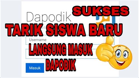 CARA MENARIK SISWA BARU PADA DAPODIK 2021 YouTube