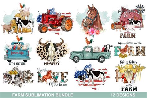 Farm Sublimation Bundle Farmhouse Sublimation