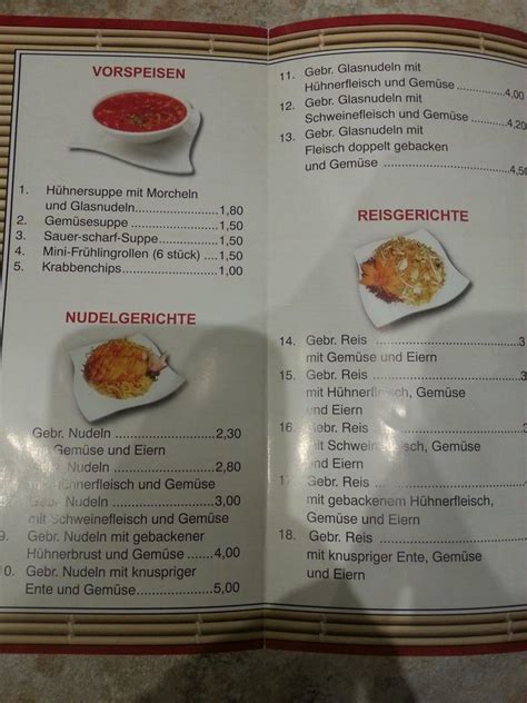 Menu At China Imbiss Am Bahnhof Restaurant Rangsdorf