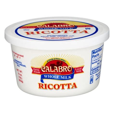 Calabro Ricotta Cheese Whole Milk (16 oz) - Instacart