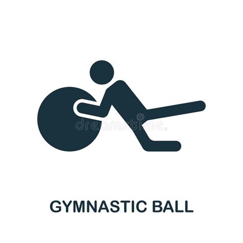 Gymnastic Ball Icon Monochrome Simple Gymnastic Ball Icon For Templates Web Design And