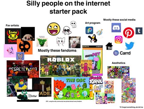 Silly People On The Internet Starter Pack 9GAG