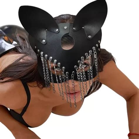 M Scara Orejas Gato Antifaz Cosplay Sexy Gatubela Para Mujer Meses