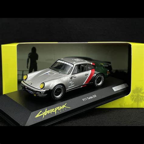 Porsche Turbo Type Cyberpunk Silver Green Red