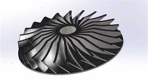 Centrifugal Compressor Impeller Speed Modeling Solidworks Youtube