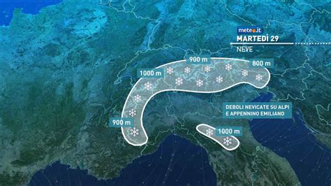 Meteo martedì 29 novembre forti temporali e venti e neve Ecco dove