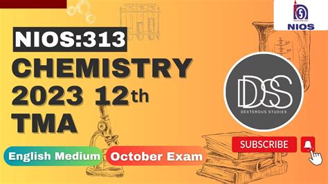 Nios Th Chemistry Solved Tma October Exam Subject Code