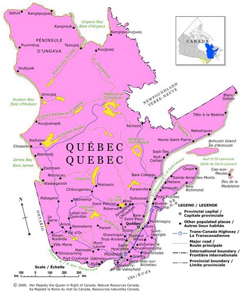 Quebec Map For Kids