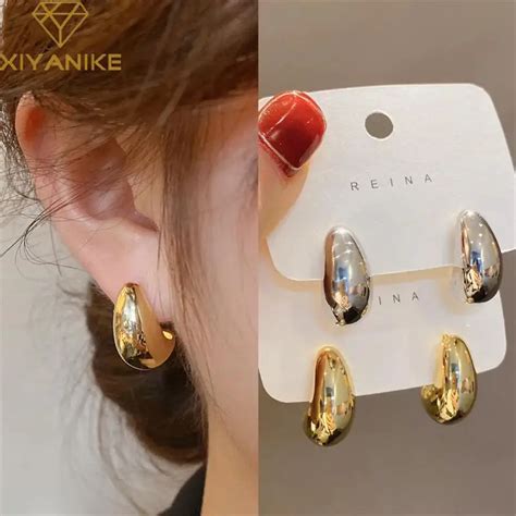 Xiyanike Summer Elegant Waterdrop Stud Earrings For Women Girl New