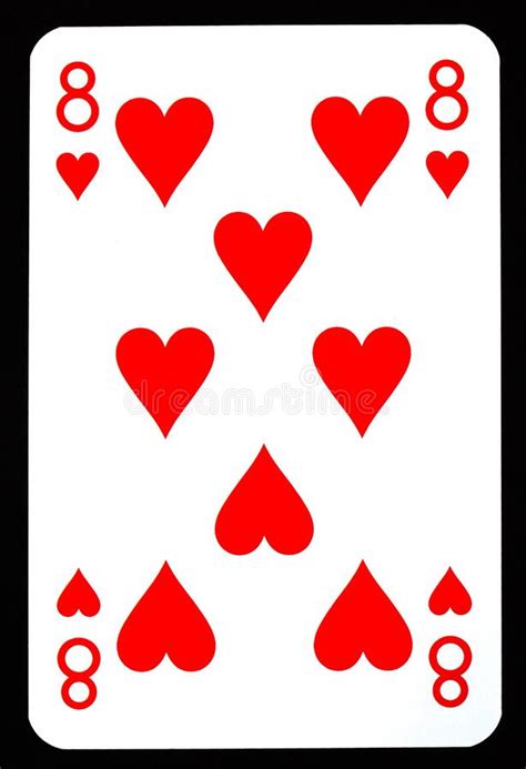 Eight Of Hearts Playing Card Stock Photo Image Of Game Black 267056712