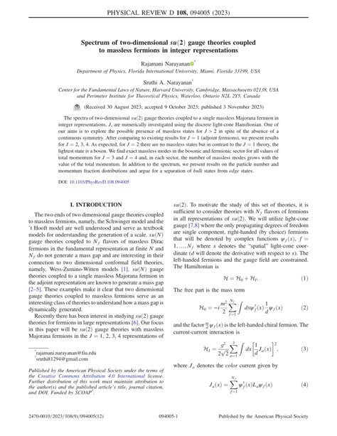 PDF Spectrum Of Two Dimensional S U 2 Gauge Theories Coupled To