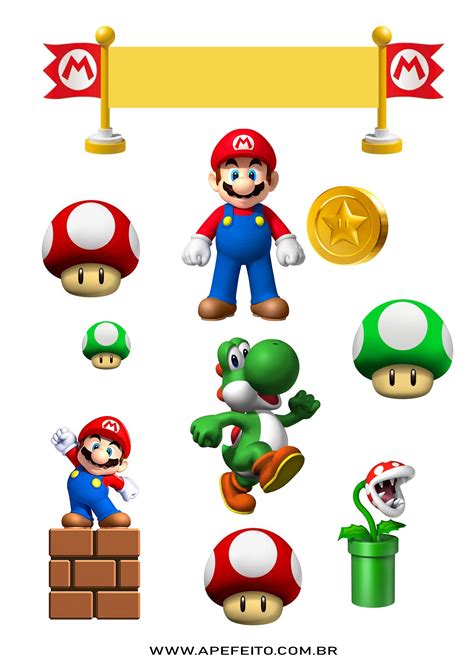 Topper Mario Bros Para Imprimir