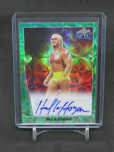 2024 LEAF METAL Legends Of Wrestling Hulk Hogan Vert Kaléidoscope 1 1