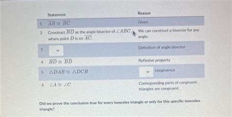 Solved Complete the proof that the base angles of an | Chegg.com