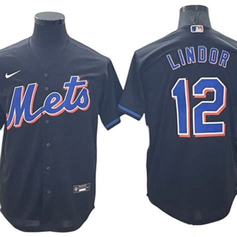 New York Mets Francisco Lindor Black Cool Base Jersey