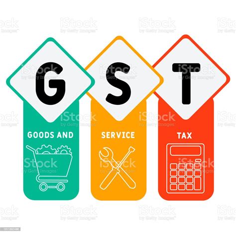 Gst Goods And Service Tax Acronym Business Concept Background Stock