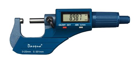 Digital Dasqua Mikrometer 0 25mm Mikrometri Dasqua Ulko