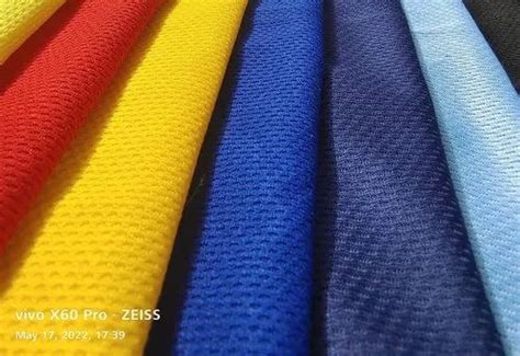 Polyester Honeycomb Rice Knit Fabric Gsm Gsm At Rs Kg