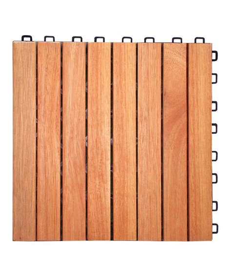 Vifah Acacia Wood Eight Slat Deck Tile Set Of Deck Tile