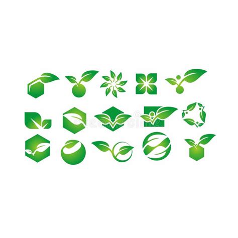 Hoja Planta Logotipo Ecología Gente Salud Verde Hojas Sistema