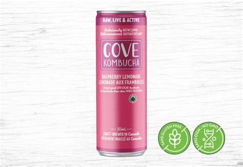 Cove Organic Raspberry Lemonade Kombucha Valens Farms