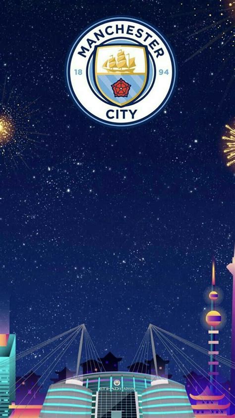 the manchester city wallpaper with fireworks in the sky